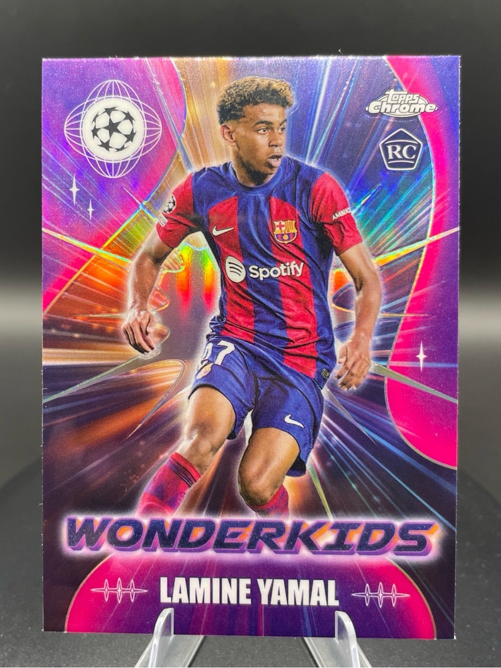 2023-24 Topps Chrome UEFA Lamine Yamal #WK-3 Wonderkids RC Rookie